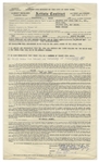 Two March 1959 Contracts Signed by Moe Howard, Who Signs One ''3 Stooges / Moe Howard'' & the Other ''Moe Howard'' -- Contracts for Three Stooges Performances -- Each Measures 8.5'' x 14'', Very Good